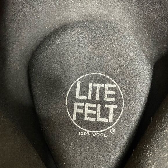 Lite Felt Fedora 100% Wool Black L - Picture 8 of 12